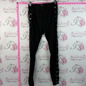 xxxiticat leggings lace up sides sexy Black Leggings with Side Lace Detail